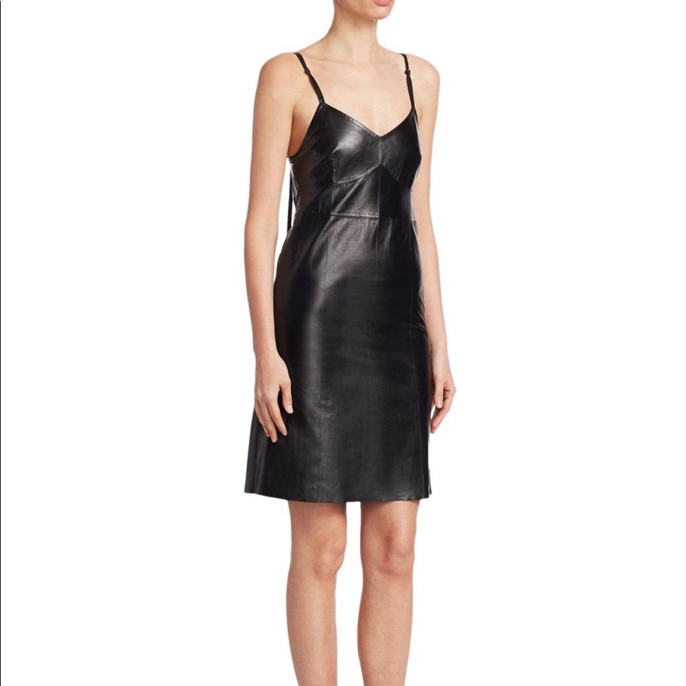 Helmut Lang leather dress new